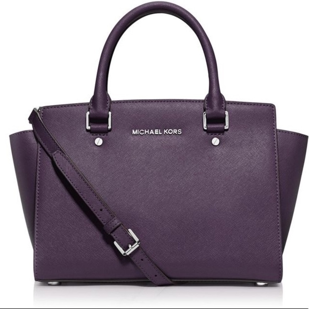 Michael Kors Selma Medium Saffiano Leather Satchel